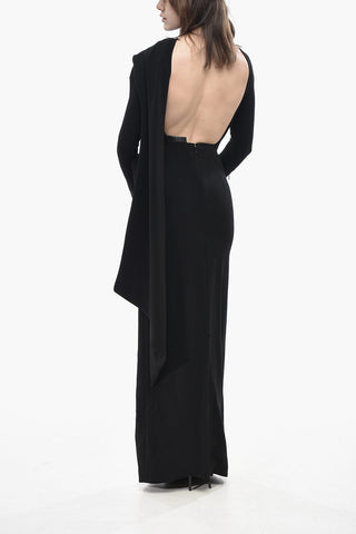 Bare-Back Dress with Padded Hips