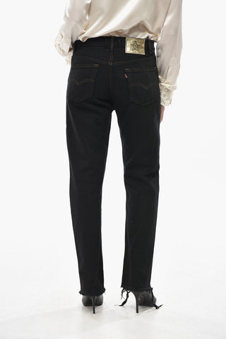 Jeans Straight Fit con Cristalli All-Over 22cm