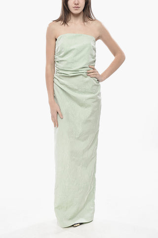 Trägerloses Kleid aus Jacquardstoff
