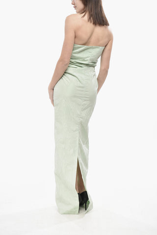 Trägerloses Kleid aus Jacquardstoff