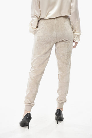 ESSENTIALS Jogginghose Aus Velours Mit Elastischem Bund