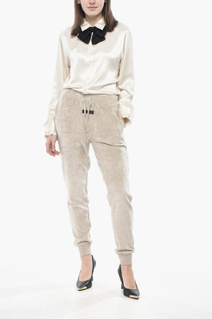 ESSENTIALS Joggers in Velour con Elastico in Vita