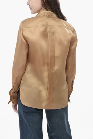 SFILATA Silk Organza Shirt NOLA with Concealed Button Placket
