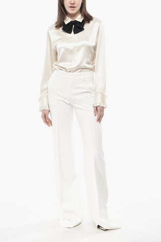 Palazzo Pants With 2 Pockets And Front Pleat