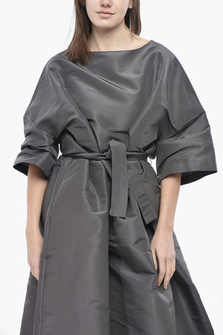 Kaftan Aus Seidenorganza Mit Gürtel