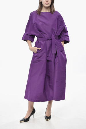 Kaftano in Organza di Seta con Cintura