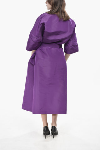 Kaftano in Organza di Seta con Cintura