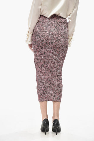 ETOILE Drapierter Midirock JELDIA mit abstraktem Muster