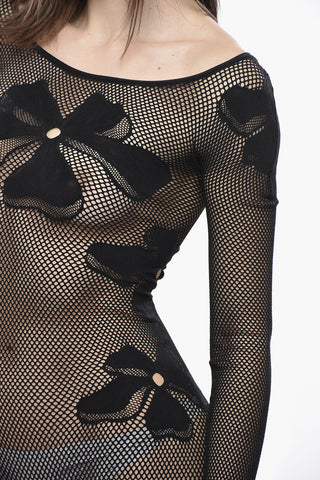 Jumpsuit CATSUIT aus floraler Mesh