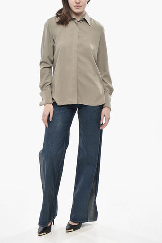 SFILATA Bluse aus Seide CANDIA mit verdeckter Knopfleiste