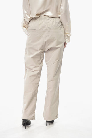 ESSENTIALS Casual Cotton-Blend Pants with Elastic Waistband