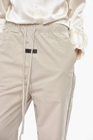 ESSENTIALS Casual Cotton-Blend Pants with Elastic Waistband