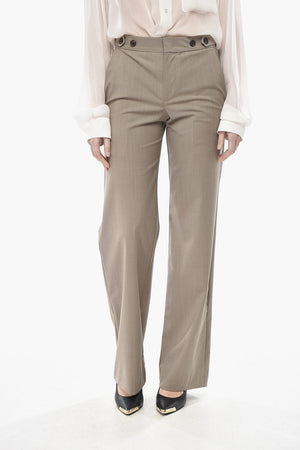 Straight-Fit-Hose Aus Wollmischung Mit Seitlichen Martingalen