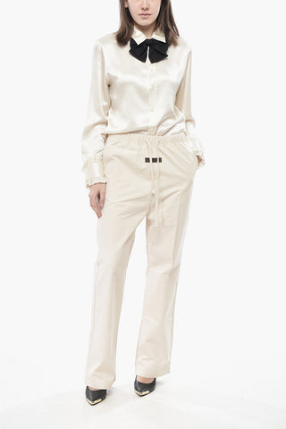 ESSENTIALS Casual-Hose Aus Baumwollmischung Mit Elastischem Bund