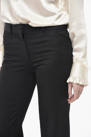 Grain de Poudre Wool Trousers With Belt Loops