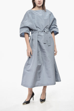 Silk Organza Kaftan With Belt
