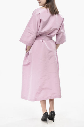Kaftan Aus Seidenorganza Mit Gürtel