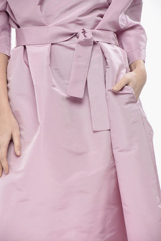 Kaftan Aus Seidenorganza Mit Gürtel