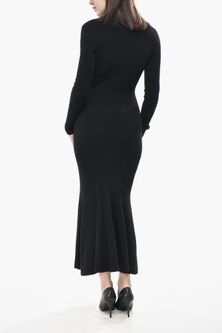 Ribbed Cashmere-Blend Turtleneck Dress
