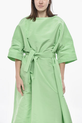 Silk Organza Kaftan With Belt