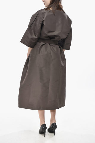 Silk Organza Kaftan With Belt