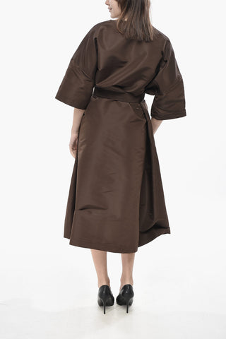 Kaftan Aus Seidenorganza Mit Gürtel