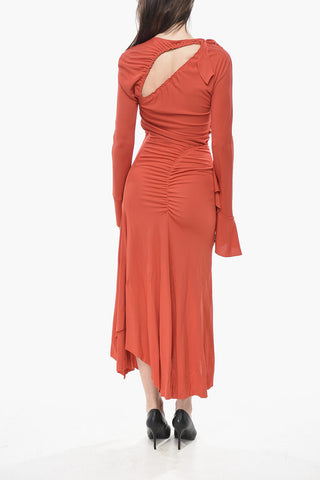 Vestito Lungo in Viscosa con Cut-out
