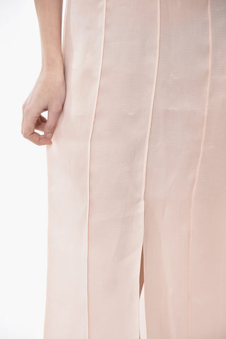 Slipkleid aus Seidenorganza mit Abnähern
