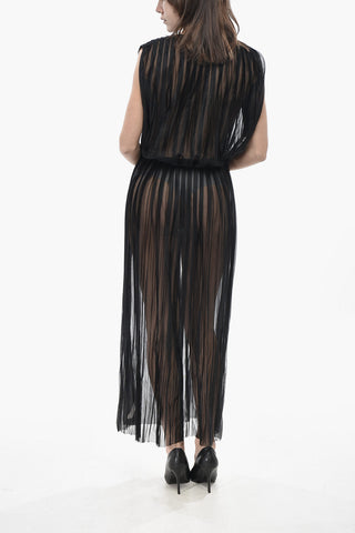 Vestito Plissè in Tulle See Through