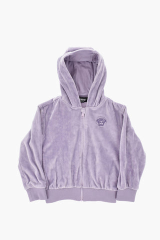 Velour Hoodie Sweatshirt with Medusa Embroidery
