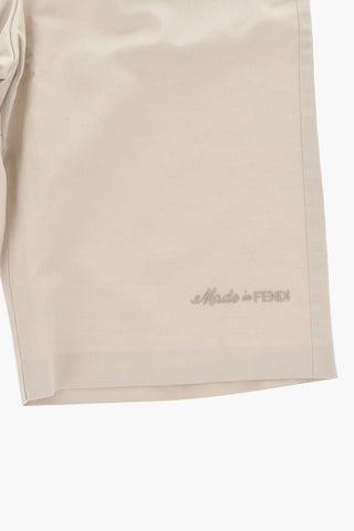 Cotton-Linen Single-Pleat Shorts