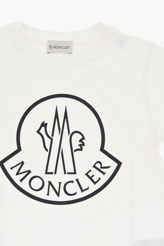 Cotton Jersey Crewneck T-Shirt with Printed Logo