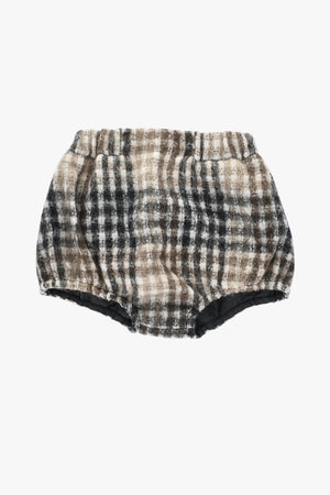 Shorts Aus Wollmischgewebe Mit Karomuster Und Elastischem Bund