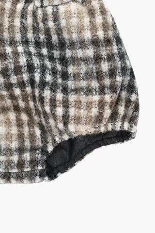 Wool-Blend Checked Shorts With Elasticated Waist