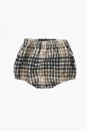 Shorts Aus Wollmischgewebe Mit Karomuster Und Elastischem Bund
