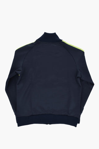 Stehkragen-Sweatshirt aus Baumwollmischung mit Reißverschluss