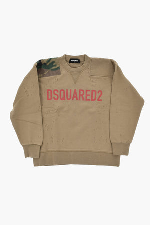 Crew Neck Sweatshirt with Logo Print