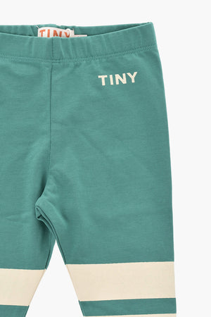 Stretch-Cotton Leggings With Stripe Detail