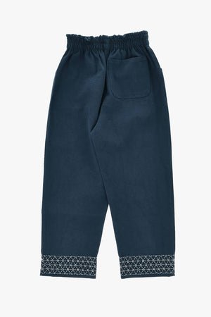 Pantaloni in Cotone Organico con Ricami