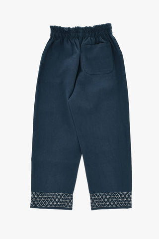 Organic Cotton Trousers with Embroidery
