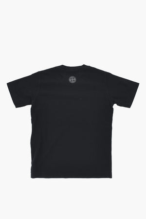 T-Shirt Mit Rundhalsausschnitt, Einfarbig, Mit Logodruck