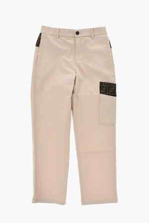 Hose aus Stretch-Baumwolle mit Logodetails