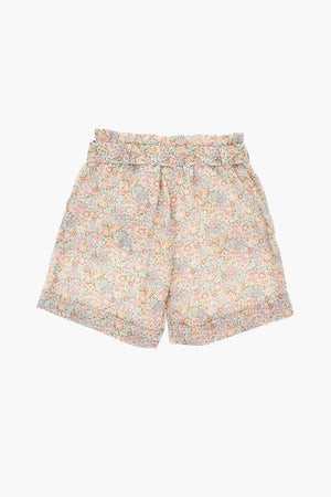Floral-Print Shorts with Belt
