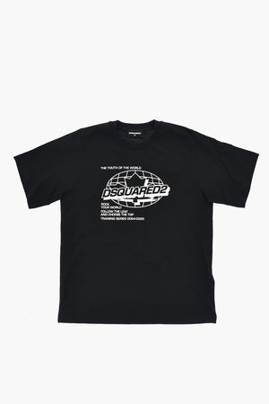 T‑Shirt mit Rundhalsausschnitt ROCK YOUR WORLD aus Baumwolle