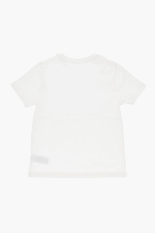Baumwoll-Jersey T-Shirt mit Rundhalsausschnitt und gesticktem Logo