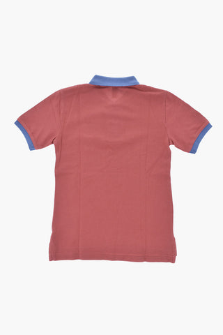 Cotton Piqué Polo with Contrast Collar