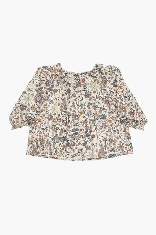 Ribbed Blouse With Floral Pattern