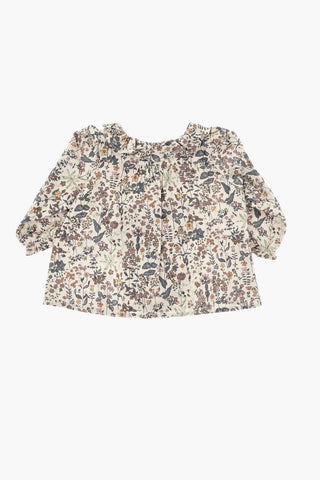 Ribbed Blouse With Floral Pattern