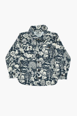 Gemustertes Overshirt aus Bio-Baumwolle