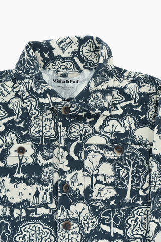 Gemustertes Overshirt aus Bio-Baumwolle